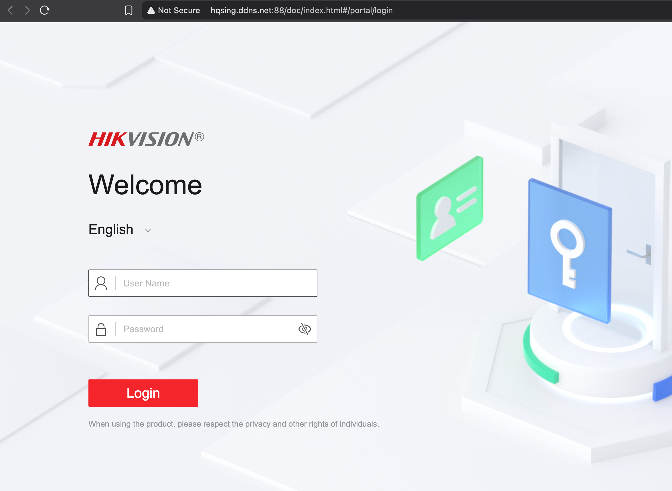 HIK Vision Admin Page