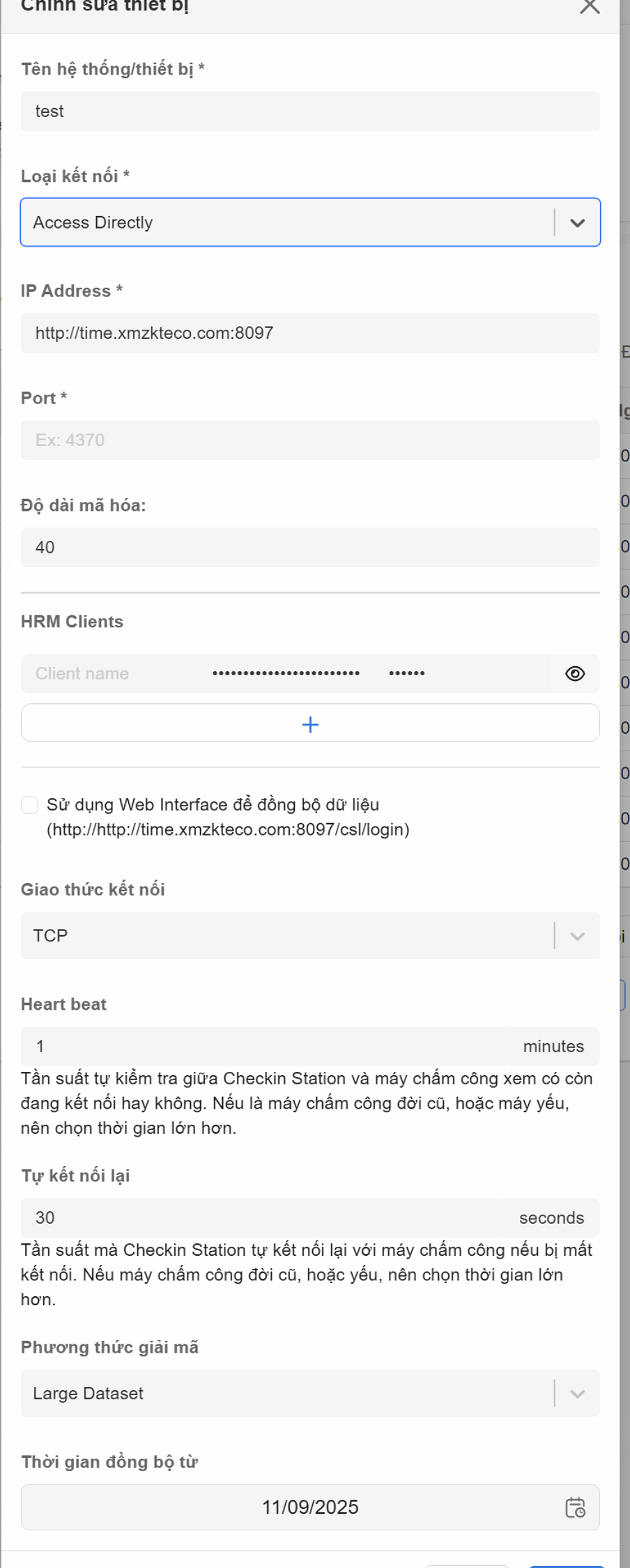 Chỉnh sửa thiết bị Access Directly