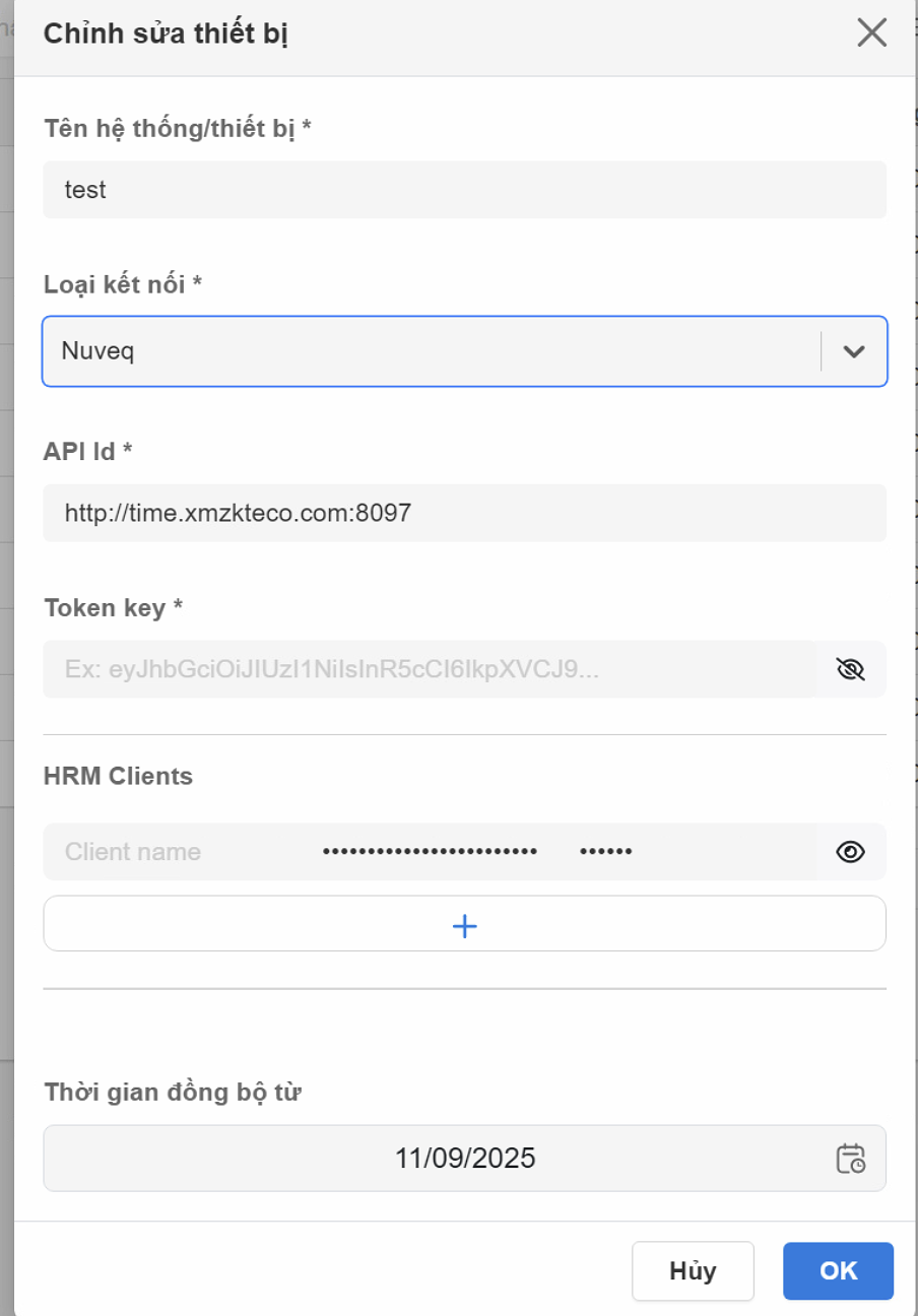 Chỉnh sửa thiết bị Nuveq
