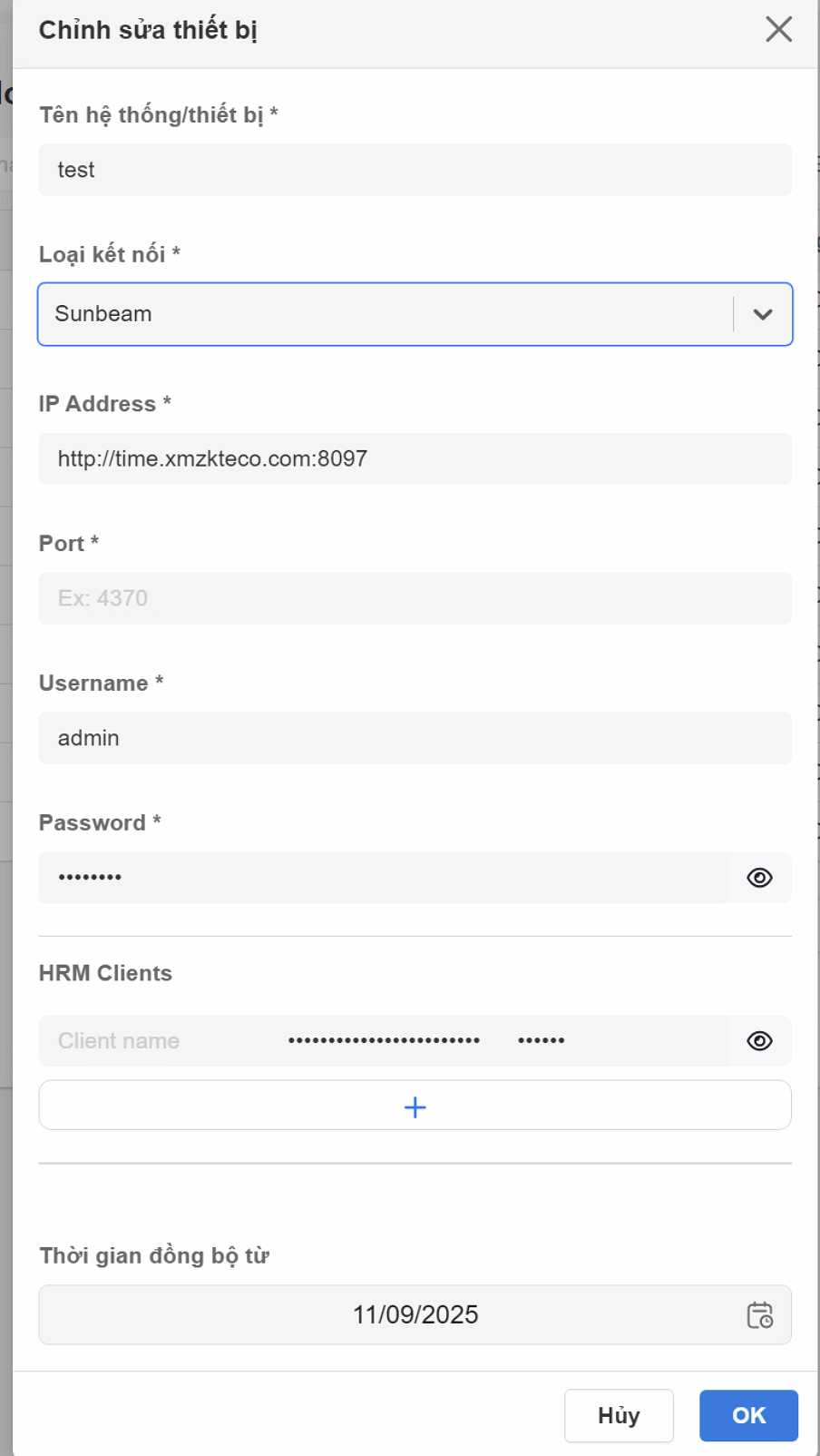 Chỉnh sửa thiết bị Sunbeam